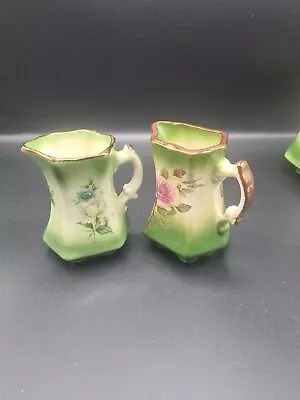 Buy Mayfayre Staffordshire Floral Pottery Jug  X2 Height 5inches Each • 14.99£
