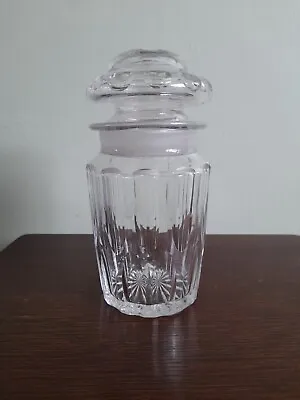 Buy Vintage Cut Glass Pickle Jar With Ground Glass Stopper • 0.99£