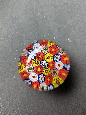 Buy Small Vintage Millefiori Flowers Art Glass Paperweight - Multicolored 2.25 Inch  • 4.99£