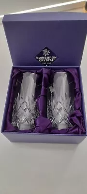Buy Edinburgh Crystal Skye Vintage Highball Set Of 2 Glasses In Original Box • 29.99£