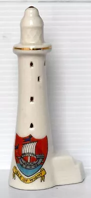 Buy Crested China: Isle Of Wight Crest On Made In Saxony Model Of Needles Lighthouse • 7.99£