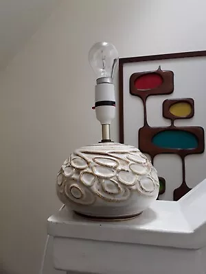 Buy Vintage Lamp Mid Century Retro 1960s 1970s Abstract Brutalist Pottery MCM • 45£