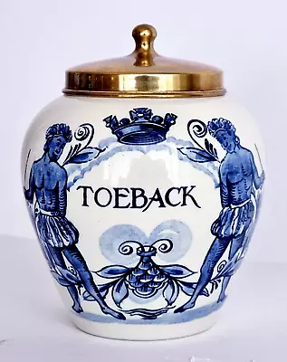 Buy Delft Toeback / Tobacco Jar Bras Cover Hand-painted - Excellent • 81.85£