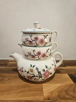 Buy Old Foley James Kent Stacking Teapot Milk Jug & Cup, Chintz Chinese Rose RARE • 45£