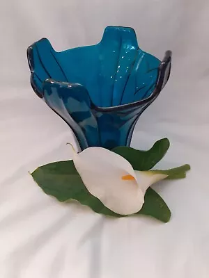 Buy Bagley Art Deco Dark Blue Posy Vase • 10£