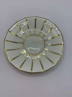 Buy Cauldon England Davis Collamore Co Gold And White Saucer Fifth Ave NY • 8.15£