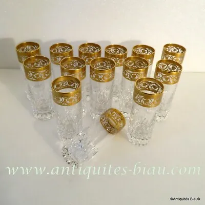Buy 1 Glass Vodka Shooter Crystal Saint Louis Thistle Gold Model Stamped Perfect • 168.09£