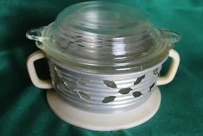 Buy Vintage Phoenix Ware Glass Casserole Dish In Delta Plate Stand / Holder • 9.99£