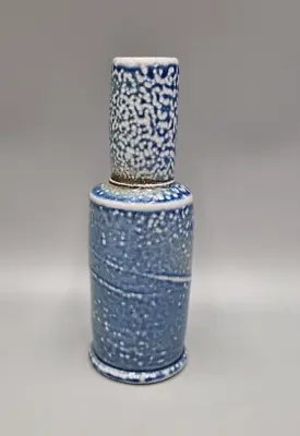 Buy A Trevor Chaplin Studio Pottery Soda Glazed Double Cylinder Vase. • 58£