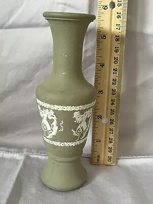 Buy Avon Imitation Wedgewood Jasperware Green Vase - 6  Tall • 5.69£
