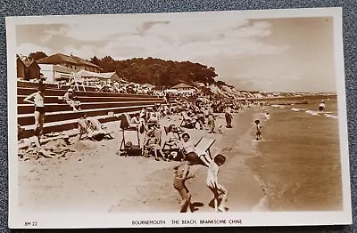 Buy Vintage Postcard Bournemouth The Beach Branksome Chine Real Photo Unposted • 0.75£