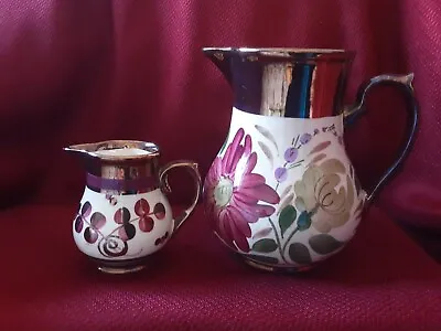 Buy Vintage Harvest Ware Pitcher Wade Handpainted England. Lot Of 2 Pieces.  • 74.95£