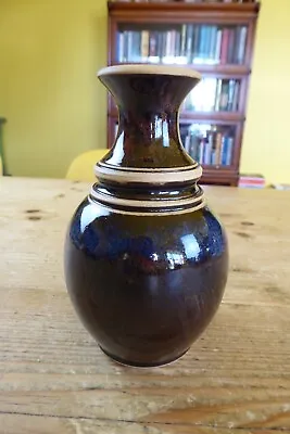 Buy Vintage Cotswold Pottery Roy Clarke Studio Pottery 6  Blue/Brown Vase • 7£