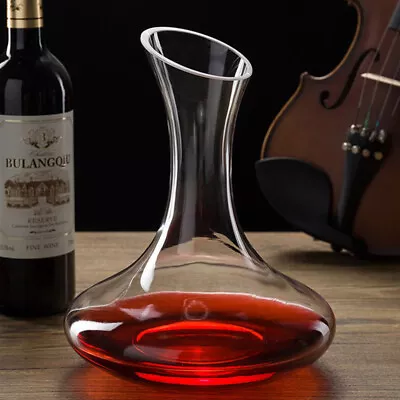 Buy Household Red Wine Trumpet Crystal Glass Decanter 1700ml Red Wine Decanter P: • 21.52£