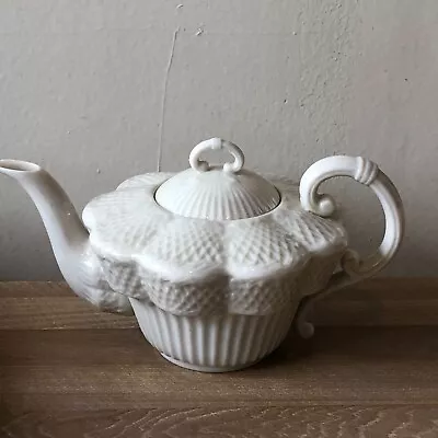 Buy Lovely Antique Belleek Teapot 2nd Black Mark • 210.29£