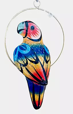 Buy Mexican Parrot Hanging Bird W/Ring Perch Ceramic 10  Talavera Style • 25.03£