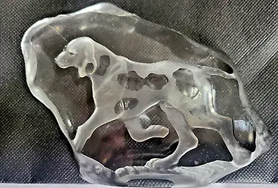 Buy Stunning Lead Crystal Walking Sculpture Paperweight Of A Dog By Mats Jonasson? • 19.99£