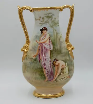 Buy Exquisite Limoges France  Gold Encrusted Portrait Centerpiece Vase • 2,412.83£