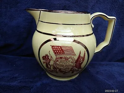 Buy Vintage (GOOD CONDITION) Lustre USA Grays English Pottery Pitcher Jug Mottahedeh • 16£