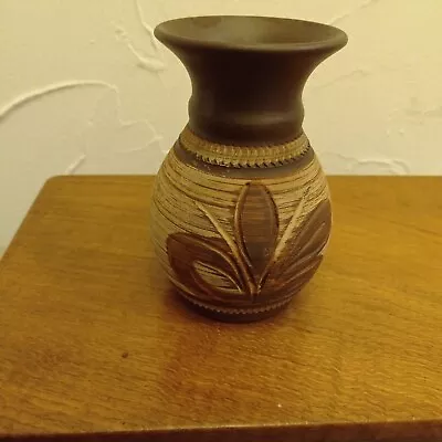 Buy Brown Vase Pottery, Excellent Condition, 16 Cm Long • 8.99£