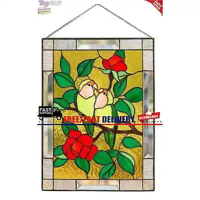 Buy Stained Glass Birds Suncatcher Acrylic Hanger For Window Garden Fences Pillars • 12.84£