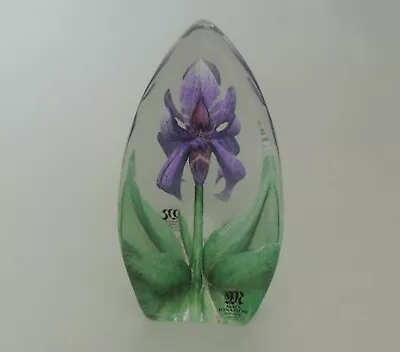 Buy Mats Jonasson Maleras Purple Lily Paperweight(88153) - 2 7/8 (7.5cms) - Labelled • 37.50£