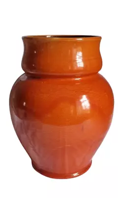 Buy C H Brannam Huge Uranium Orange Vase • 85£