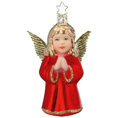 Buy Angel, Engelskind Red 10cm Inge-Glas Christmas Tree Ornament • 25.80£