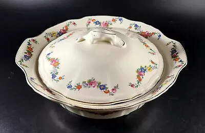 Buy Rare Vintage Alfred Meakin Lidded Tureen With A Lovely Pink & Blue Flower Design • 18.72£