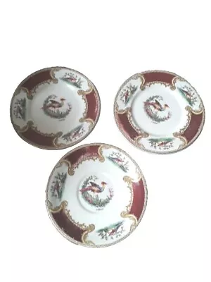 Buy 3 Vintage Myott Redchelsea  Plates & A Saucer 17cm (BLK1) • 1.50£