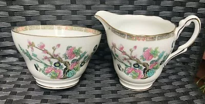 Buy Duchess Bone China Sugar Bowl Set With Pink Flowers, Indian Tree Pattern • 25£
