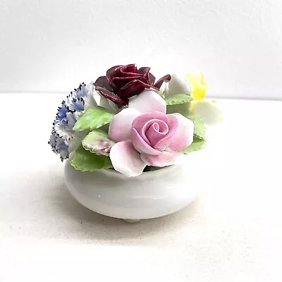 Buy Vintage Royal Doulton Bone China Flower Basket Ornament • 15.99£
