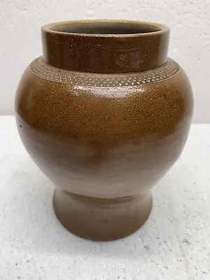 Buy Antique Vintage Salt-glazed Stoneware Storage Confit Jar Brown Decorative Prop#2 • 10£