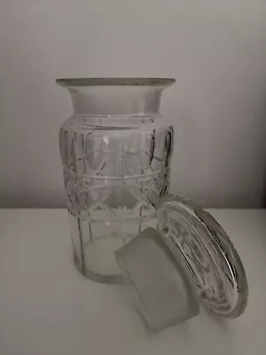 Buy Jar - Bottle - Antique - Cut Glass -  Crystal Carved Argyle And Star • 20£