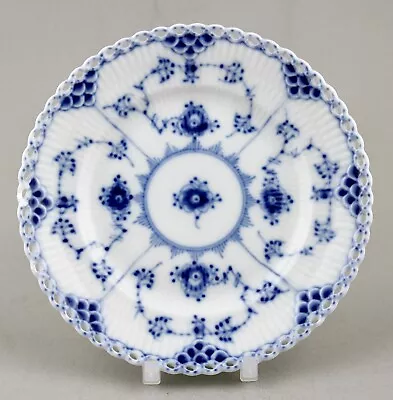Buy Royal Copenhagen Porcelain Blue Fluted Full Lace 15cm 5⅞” Side Bread Plate Chip  • 12.50£