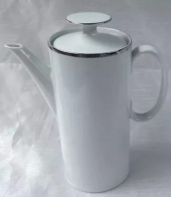 Buy Vintage Thomas Germany Porcelain Medallion Platinum Coffee Pot Silver Rim 22cm • 12.99£