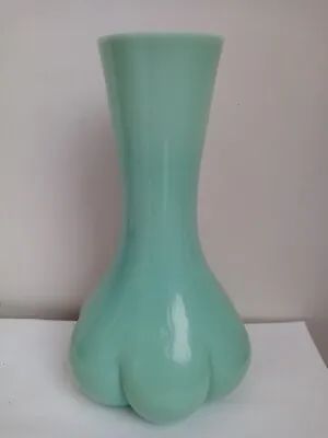 Buy Antique Vintage Opaline Pale Green Glass Vase • 31£