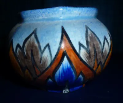 Buy Art Deco - Clews Chameleon Ware Blue Flame - Small Bowl • 29.99£