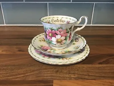 Buy Royal Albert Flower Of The Month October Cosmos Trio. Excellent Condition. • 14.99£