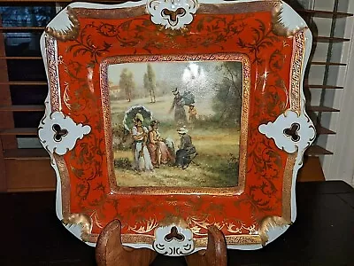 Buy Vintage Limoges Made In China Square Victorian Scene Candy Dish • 18.29£
