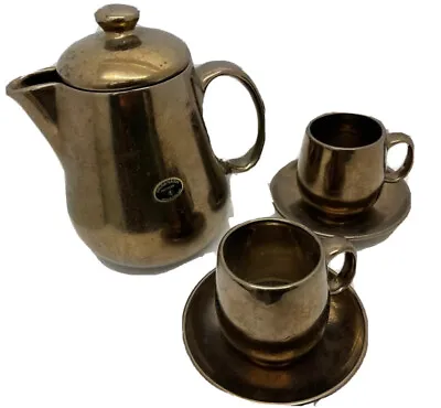 Buy Prinknash Pottery Gold Crackle Finish Tea Set 5 Pieces • 15£