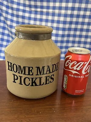 Buy Vintage Large Moira Pottery HOME MADE PICKLES Stoneware No Cork / Handle17x 15cm • 14.50£