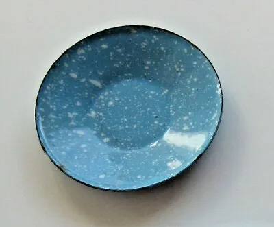 Buy Antique German Blue Enamel Graniteware Child Tea Set Saucer Choice • 17.35£
