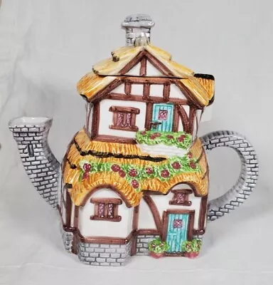Buy Beautiful Country Cottage Shaped Teapot, Ornament/Decoration (not For Use) • 15£
