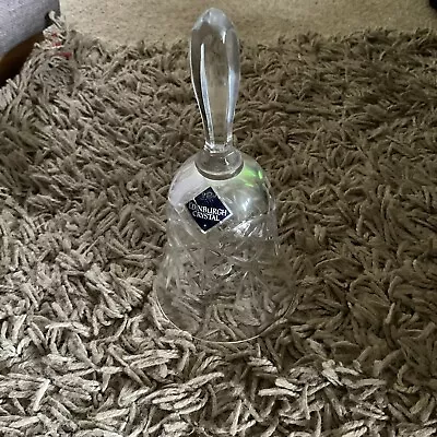 Buy Edinburgh Crystal Cut Glass Bell With Glass Clapper 16.5 Cm Tall Good Condition • 5£