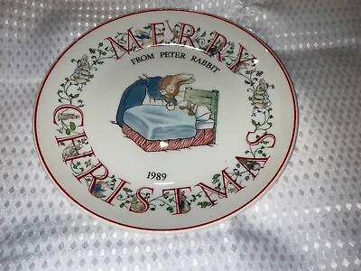 Buy Wedgwood Peter Rabbit Christmas Plate 1989 Beatrix Potter Merry Xmas Pre-loved  • 9.99£