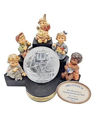 Buy Goebel Hummel Figurine  The Wanderers  Limited Edition Set With Stand & Globe • 170£
