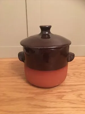 Buy C.H. Brannam Pottery Royal Barum Ware Hotpot With Side Handles & Lid Brown Glaze • 12£