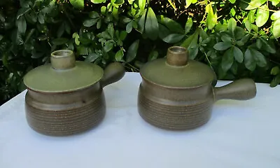 Buy Lovely Vintage Matching Pair X2 Denby Langley Sherwood Stoneware Bowls With Lids • 22£