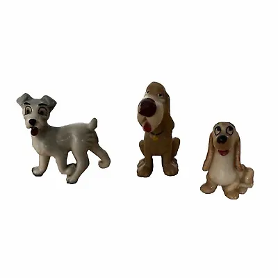 Buy Vintage Wade/whimsie Disney Lady & The Tramp Dogs-tramp-trusty & Dachsie = 3 • 19.99£